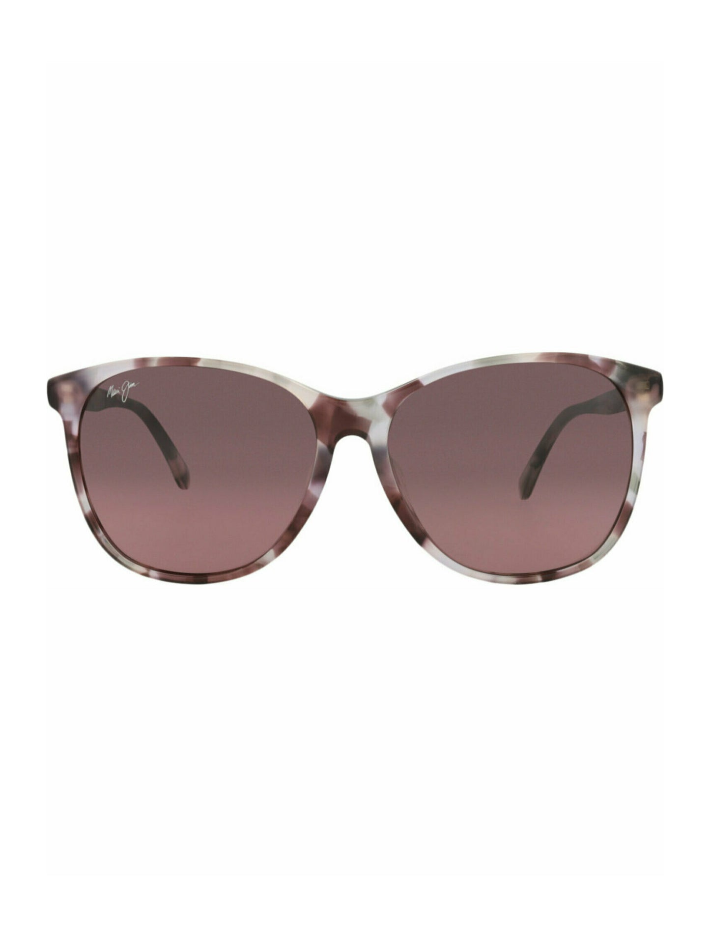 title:Maui Jim Round-Frame Acetate Sunglasses;color:Purple Havana Purple Havana Rose