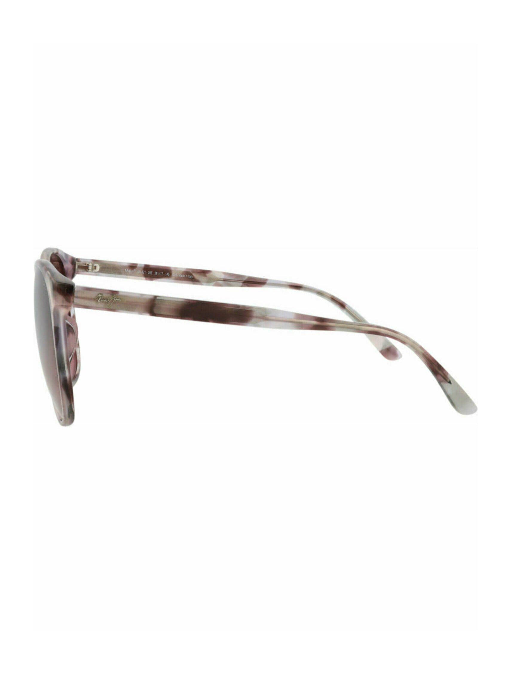 title:Maui Jim Round-Frame Acetate Sunglasses;color:Purple Havana Purple Havana Rose