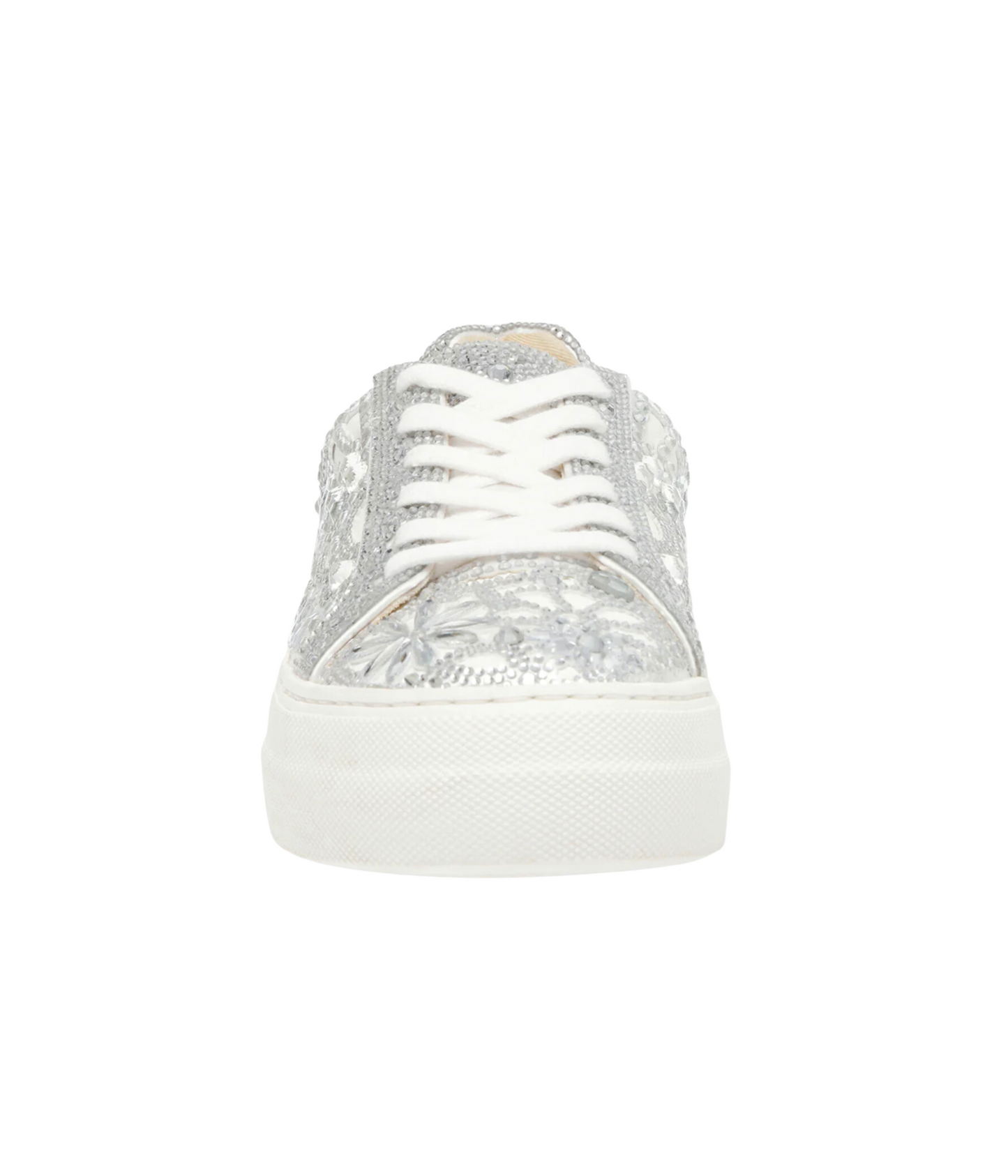 Reily Rhinestone Sneaker in White