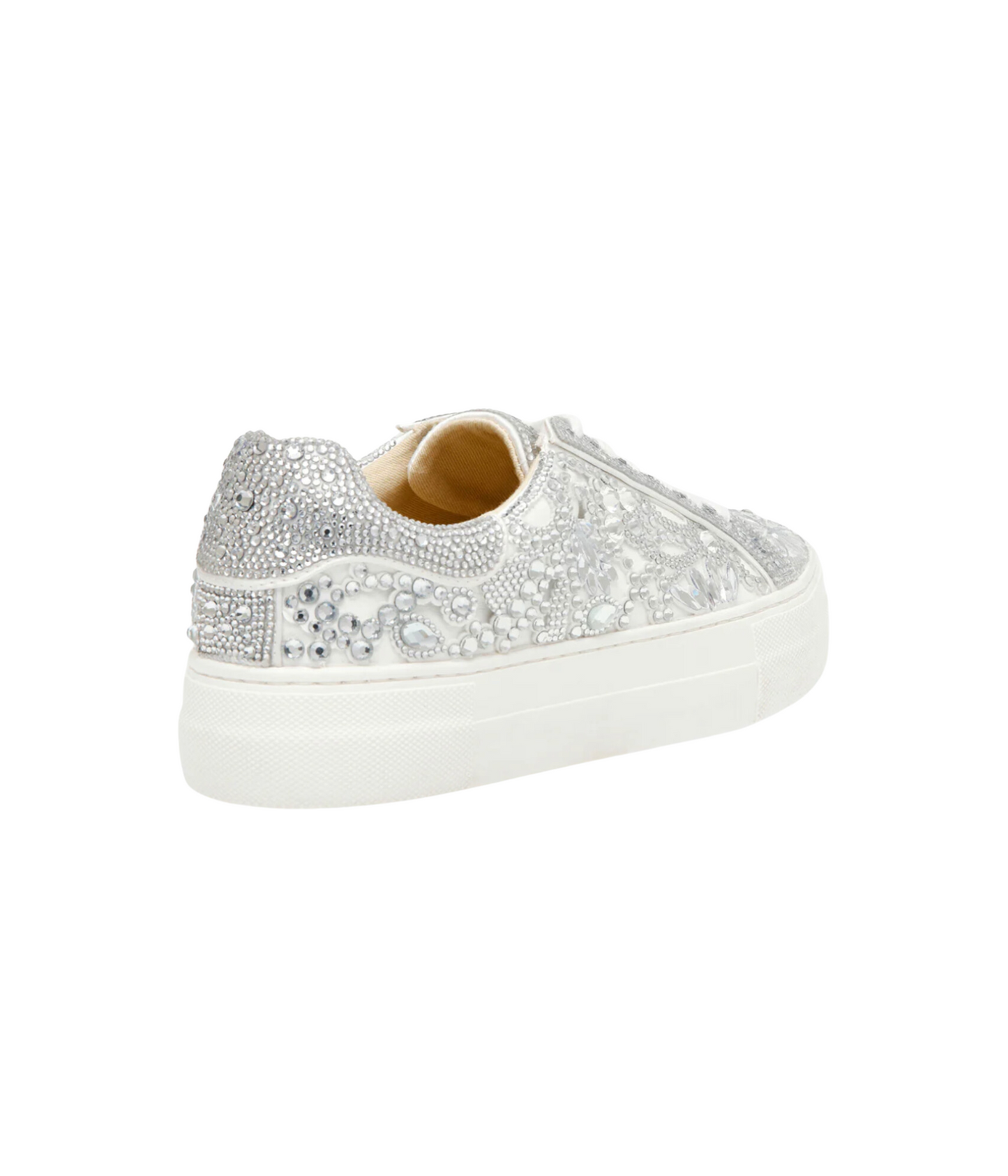 Reily Rhinestone Sneaker in White