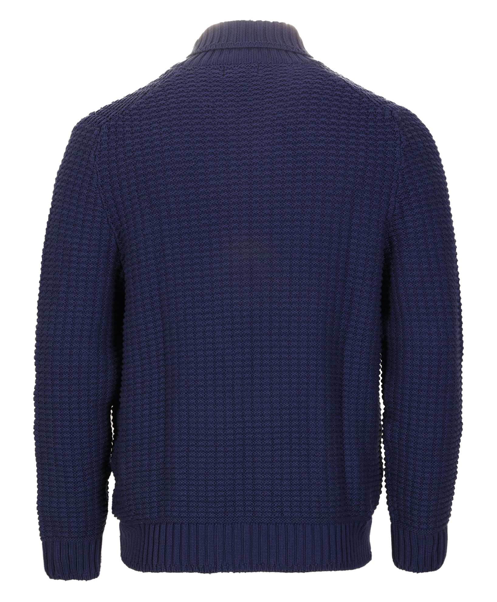 title:Gioberti Men's Royal 100% Cotton Milano Knit Full-Zip Sweater;color:Royal