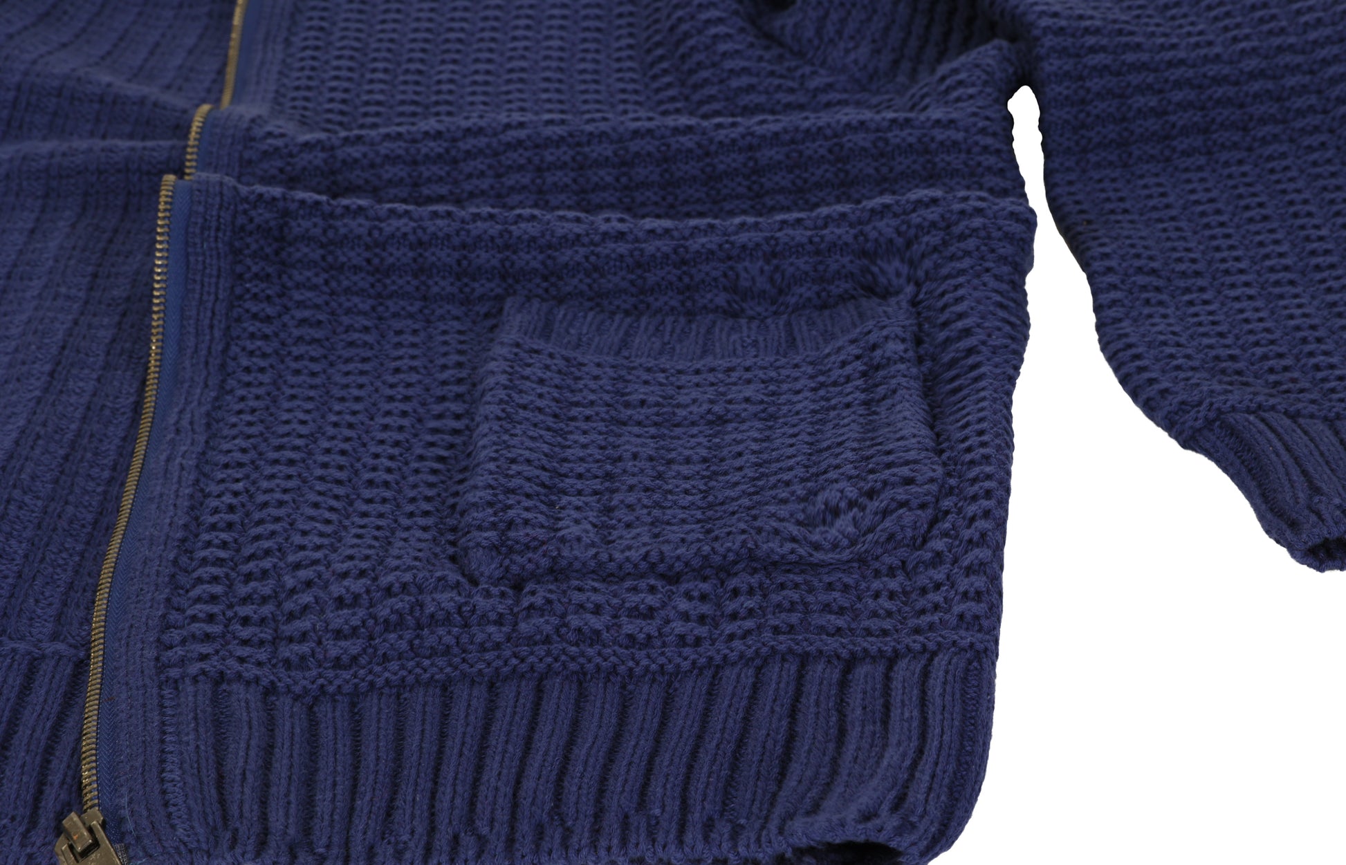 title:Gioberti Men's Royal 100% Cotton Milano Knit Full-Zip Sweater;color:Royal