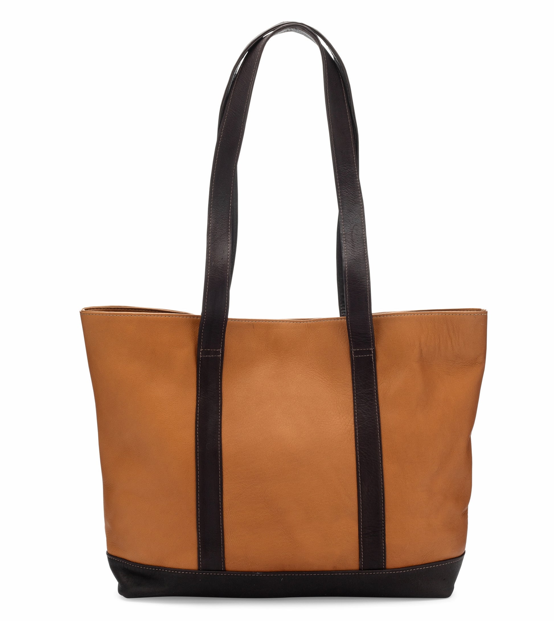 title:Le Donne Leather Joilet Pocket Tote;color:TAN/CAFÉ