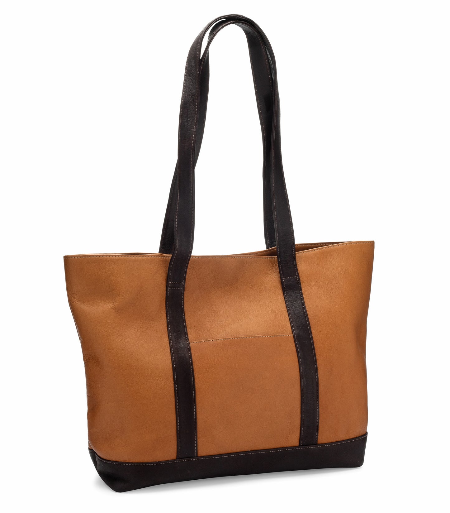 title:Le Donne Leather Joilet Pocket Tote;color:TAN/CAFÉ