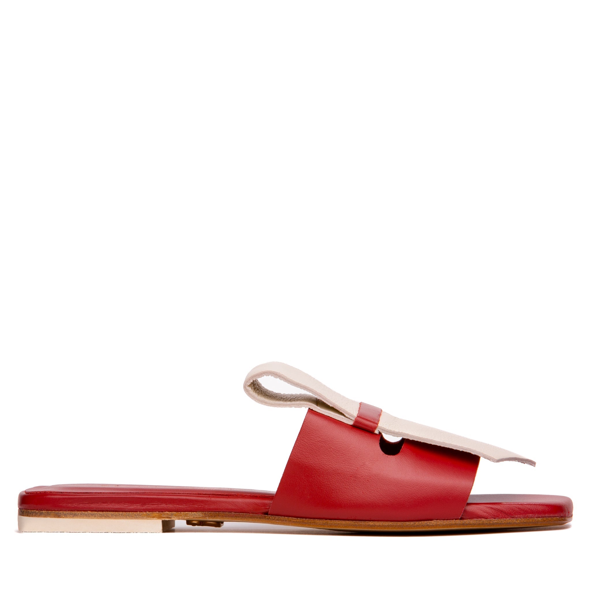 Sandra Soft Leather Flat Sandal - Ruumur