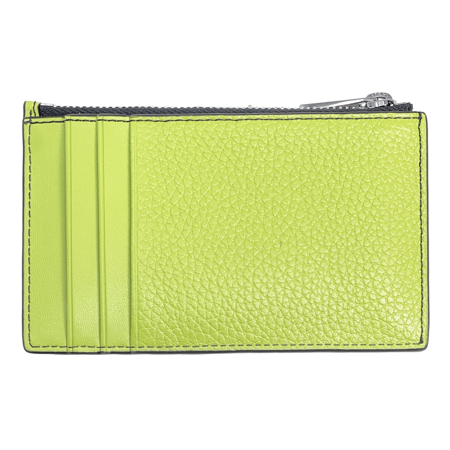 title:Michael Kors Men's Cooper Slim Pebbled Leather Zip Wallet;color:Lime