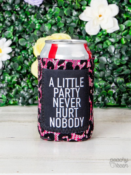 A Little Party Never Hurt Nobody Sequin Can Cooler - Ruumur