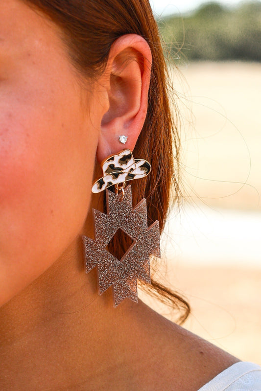 Into the Desert Drop Earring in Tan