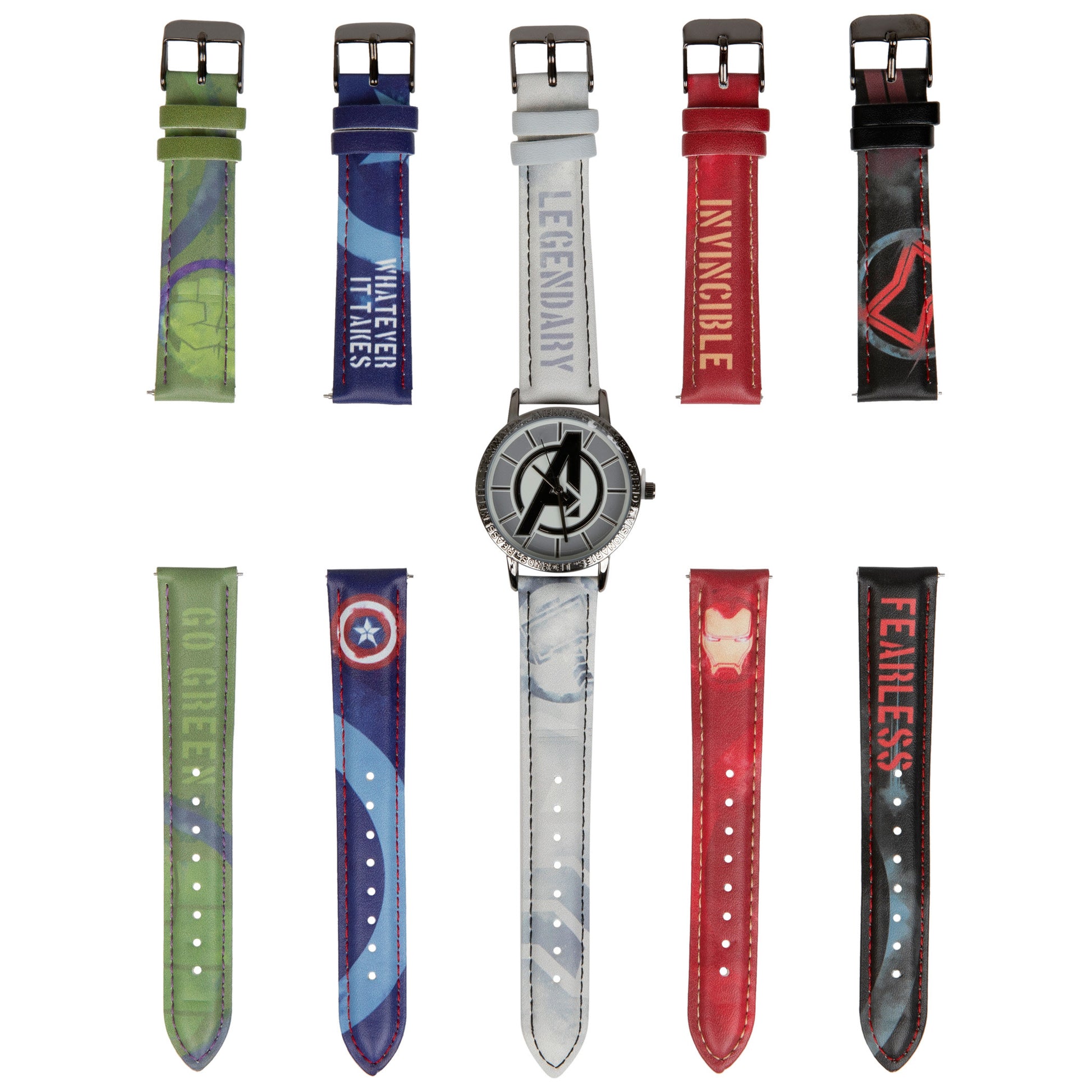 title:Avengers Watch With Interchangeable Bands;color:Multi-Color