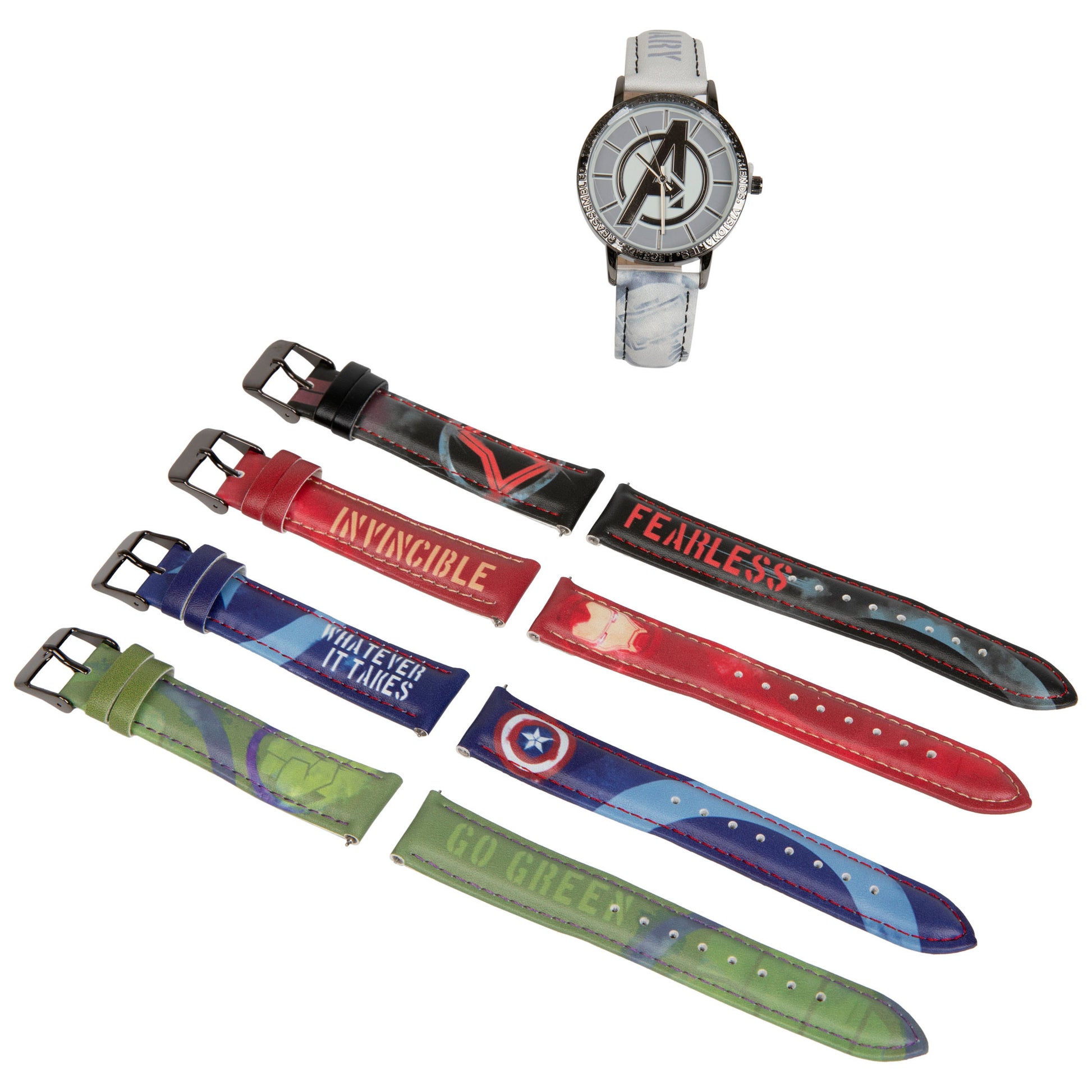 title:Avengers Watch With Interchangeable Bands;color:Multi-Color