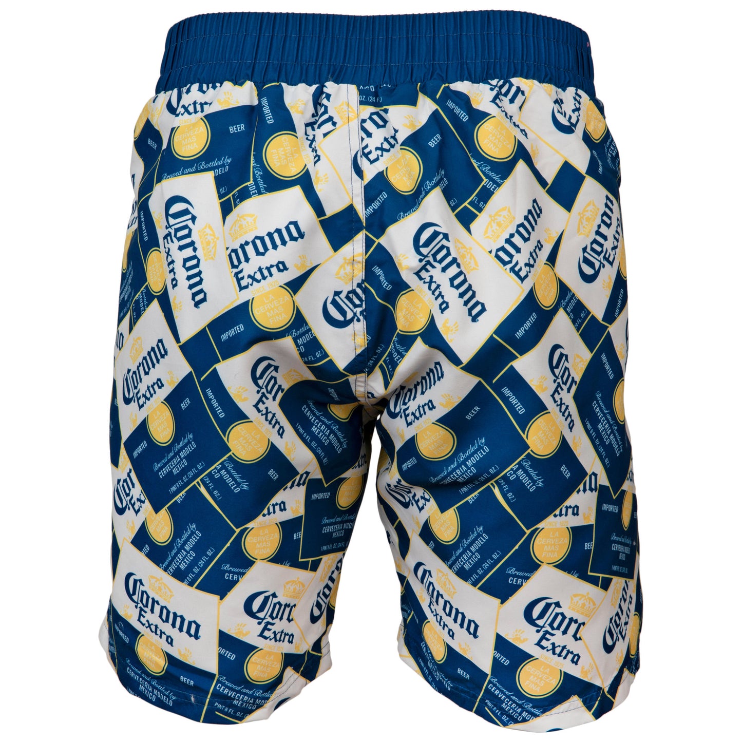 title:Corona Extra Scattered Labels Board Shorts;color:Multi-Color