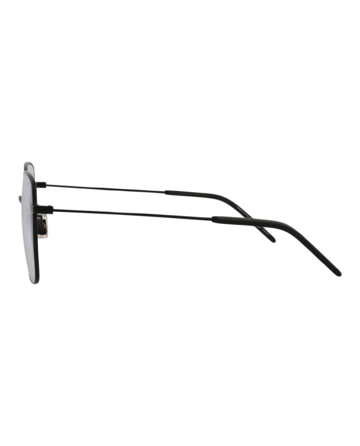 title:Saint Laurent Square-Frame Metal Sunglasses;color:Black Black Transparent