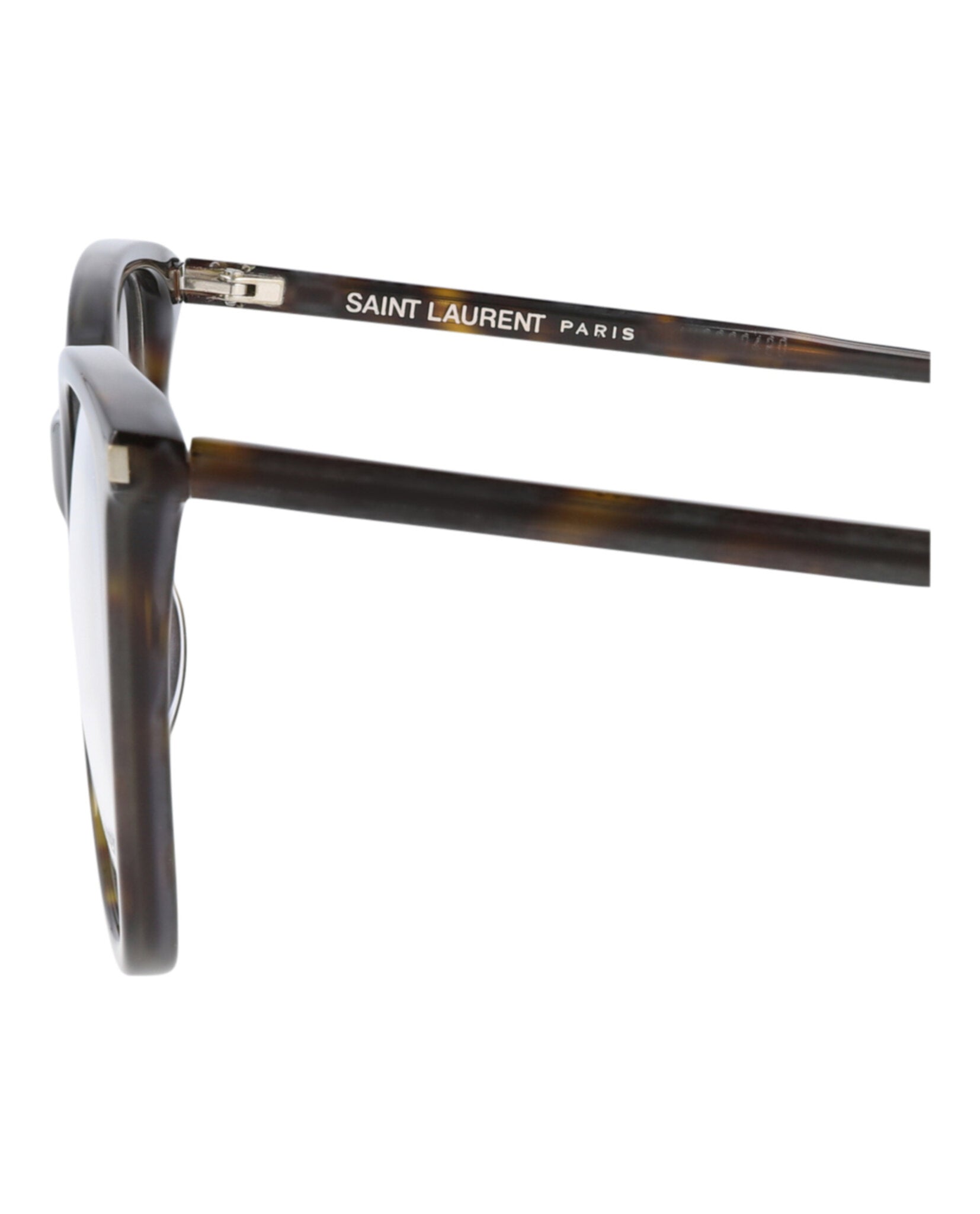 title:Saint Laurent Cat Eye-Frame Acetate Optical Frames;color:Havana Havana Transparent