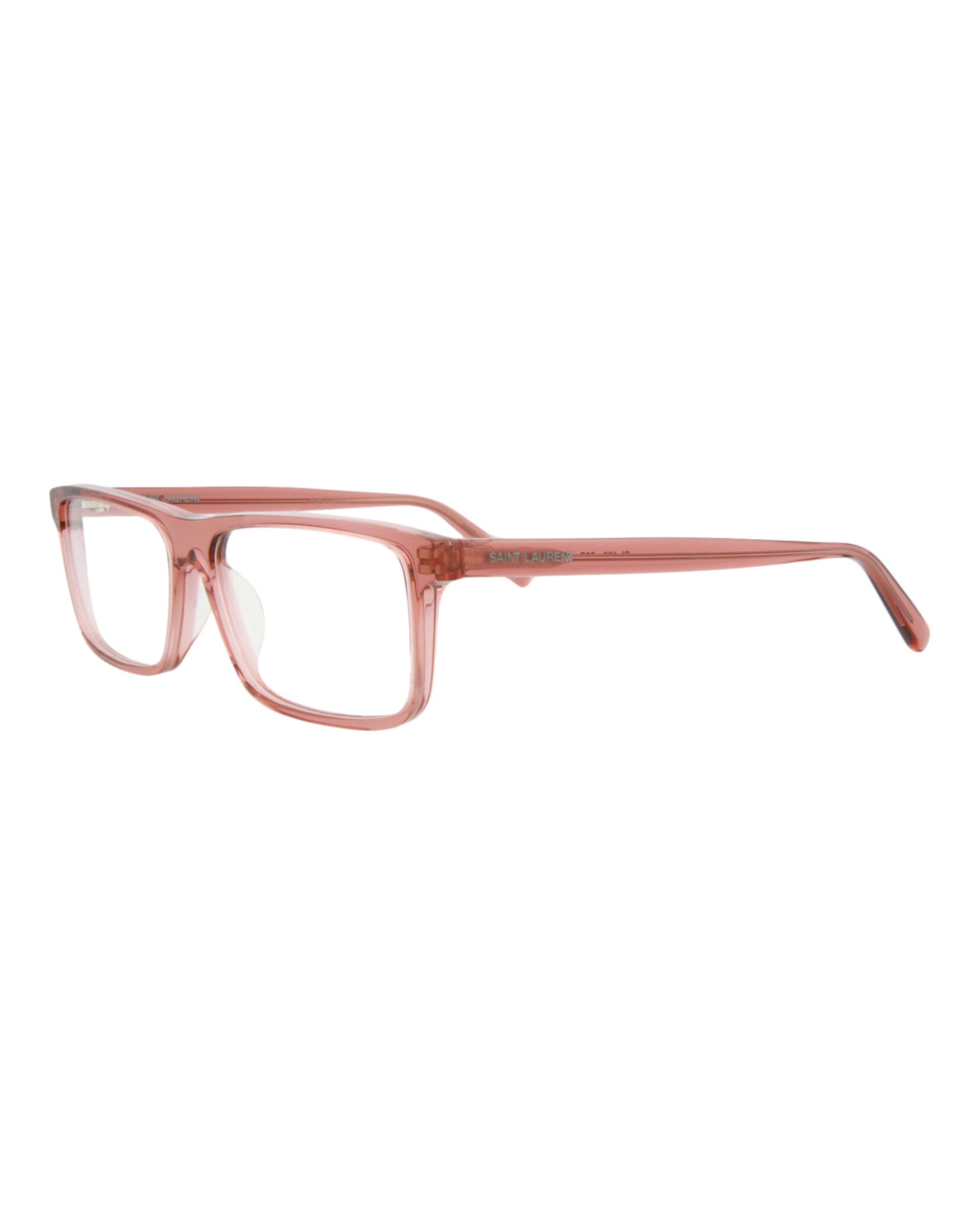 title:Saint Laurent Core Optical, style # SL483-30011681007;color:Pink Pink Transparent