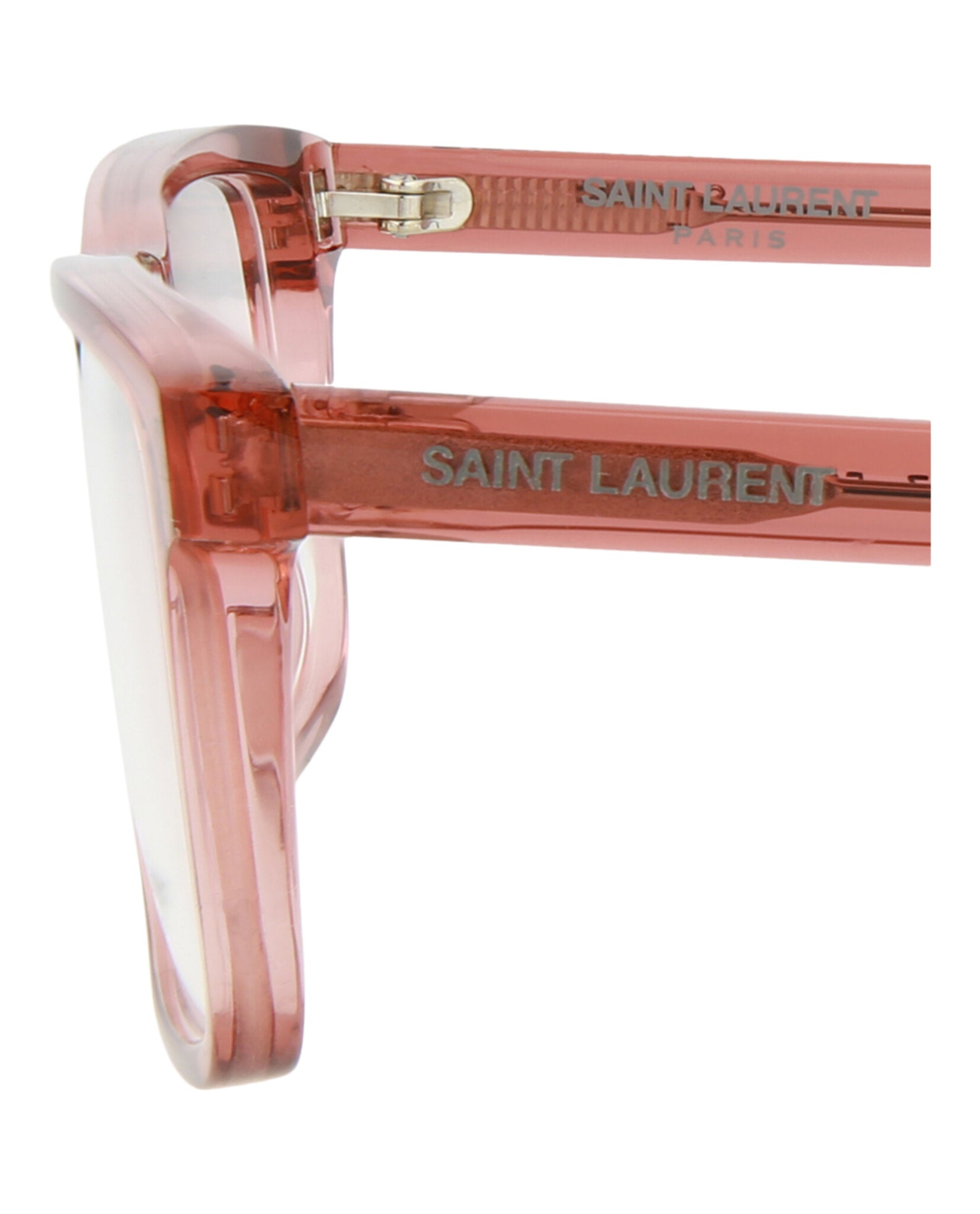 title:Saint Laurent Core Optical, style # SL483-30011681007;color:Pink Pink Transparent