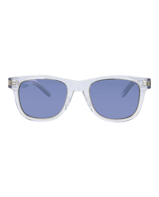 title:Saint Laurent Square-Frame Acetate Sunglasses;color:Crystal Crystal Blue