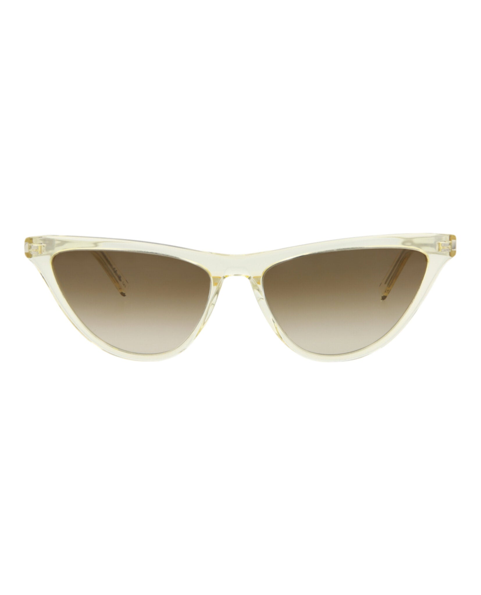 title:Saint Laurent Cat Eye-Frame Acetate Sunglasses;color:Yellow Yellow Brown