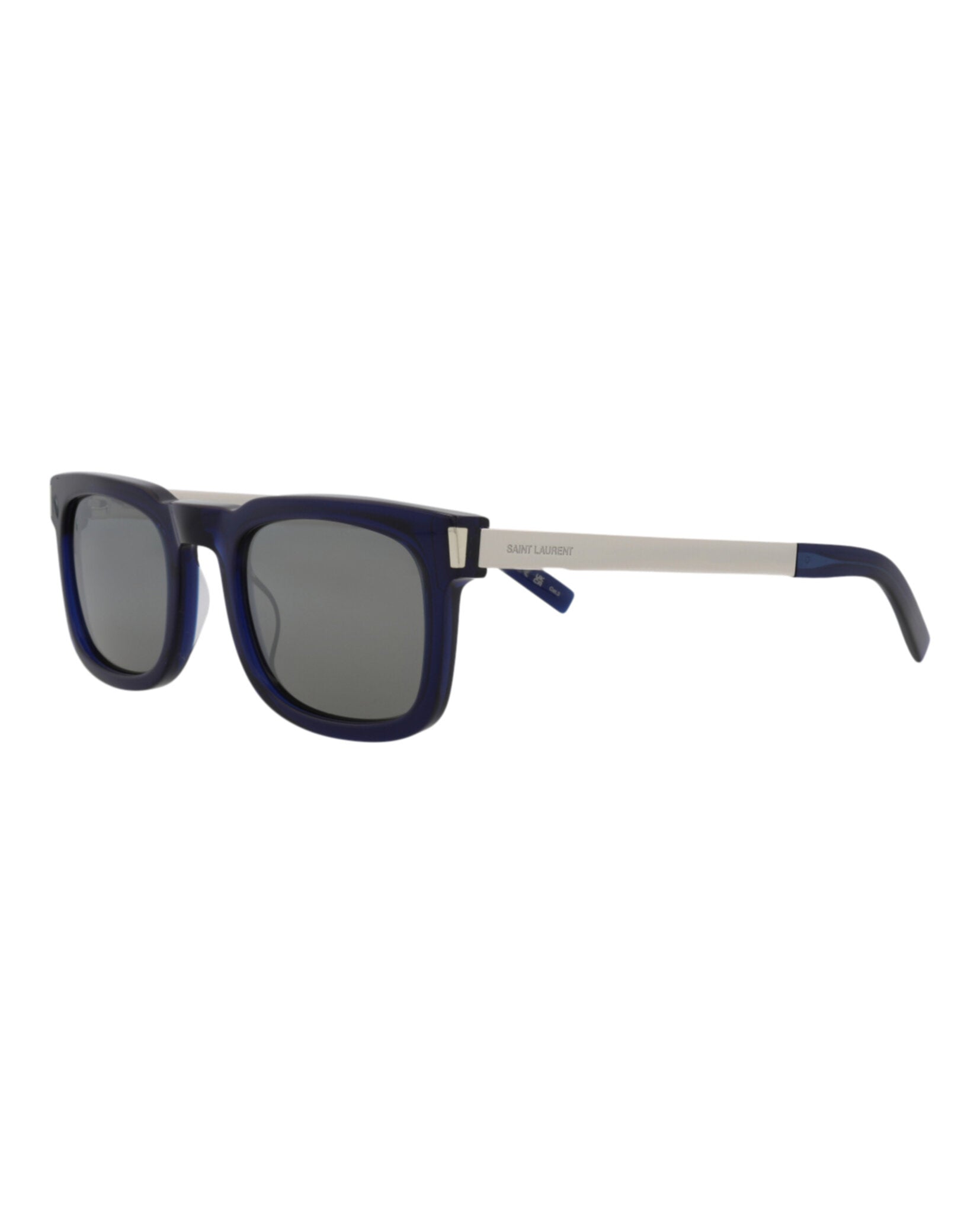 title:Saint Laurent Novelty Sunglasses Style #SL581-30014111006;color:Blue Silver