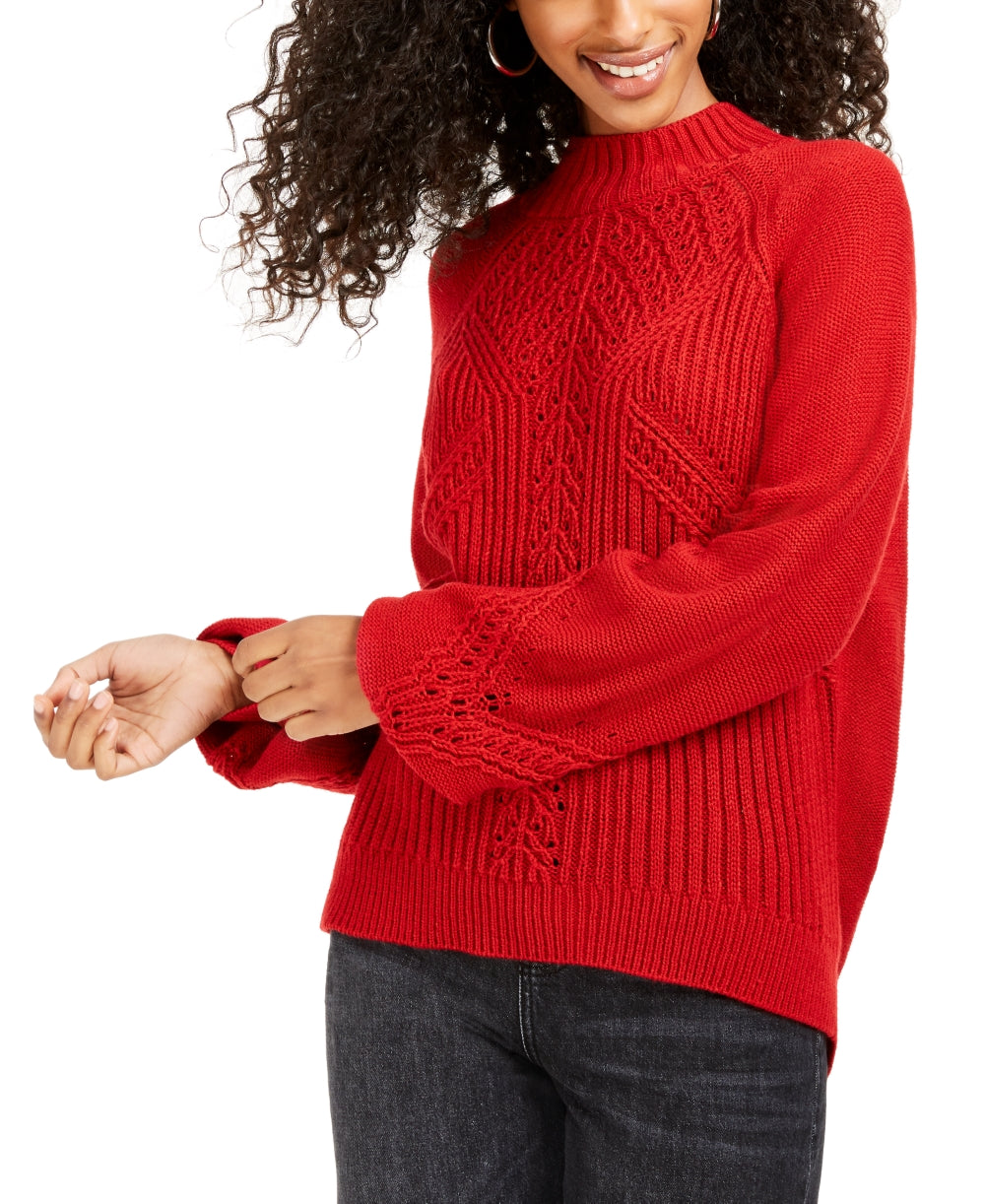 American Rag Junior's Balloon Sleeve Sweater Red