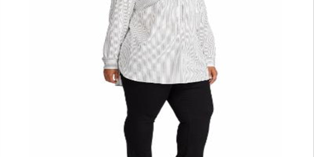 Ralph Lauren Women's Aquene Cotton Work Wear Button Down Top White Size 2X