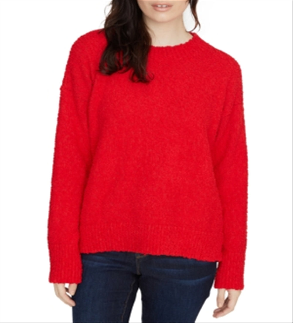 SANCTUARY Women's Long Sleeve Crew Neck Sweater Red Size 2XL