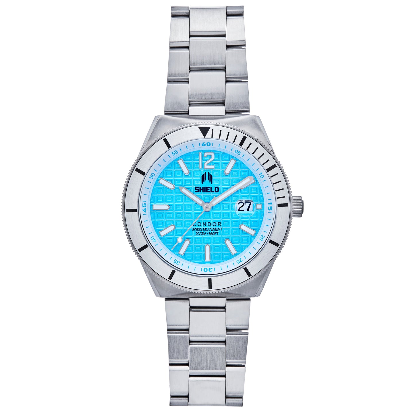 Shield Condor Bracelet Watch w/Date - Ruumur