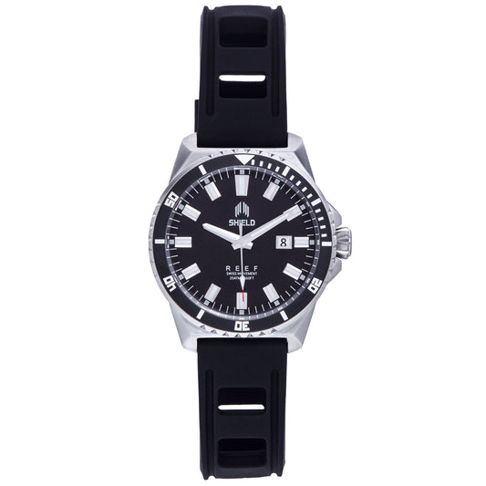 Shield Reef Strap Watch w/Date - Black - SLDSH119-1