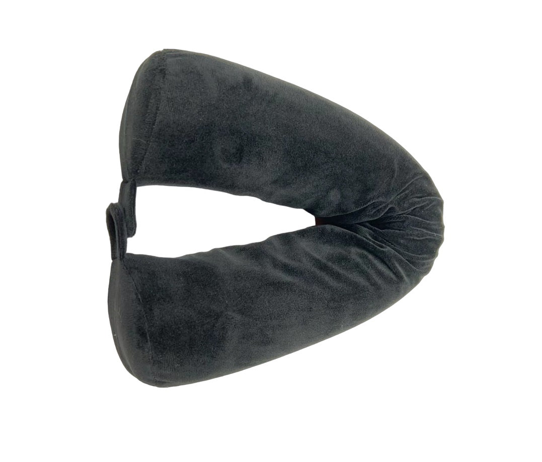 Snuggle Velvet Twist Memory Foam Travel Neck Pillow