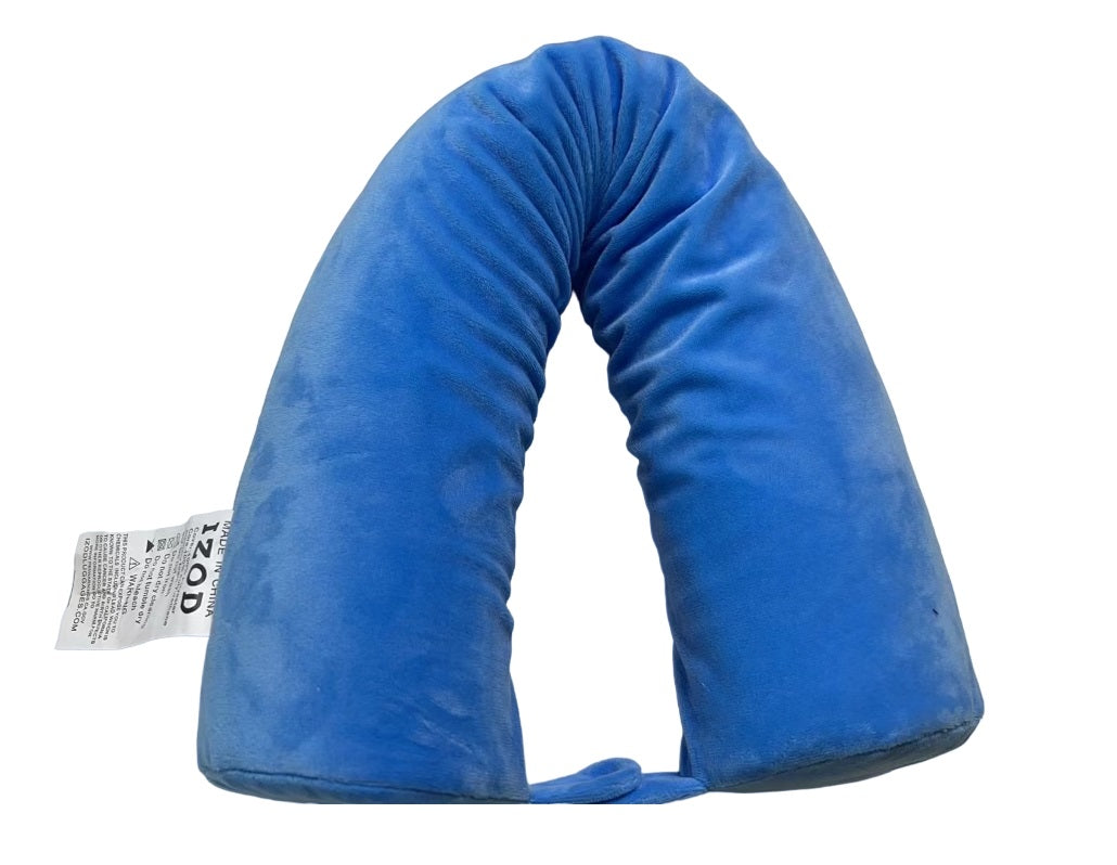 Snuggle Velvet Twist Memory Foam Travel Neck Pillow