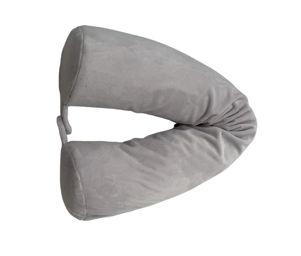 Snuggle Velvet Twist Memory Foam Travel Neck Pillow