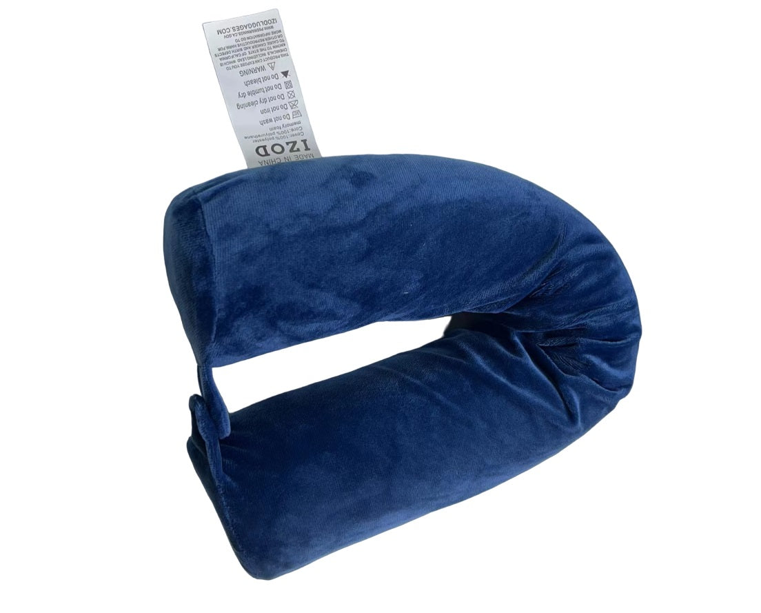 Snuggle Velvet Twist Memory Foam Travel Neck Pillow