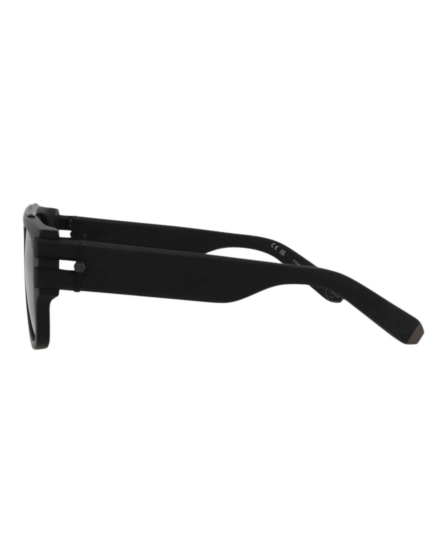 title:Philipp Plein Novelty Sunglasses Style #SPP011W-55703F;color:Black Black Smoke