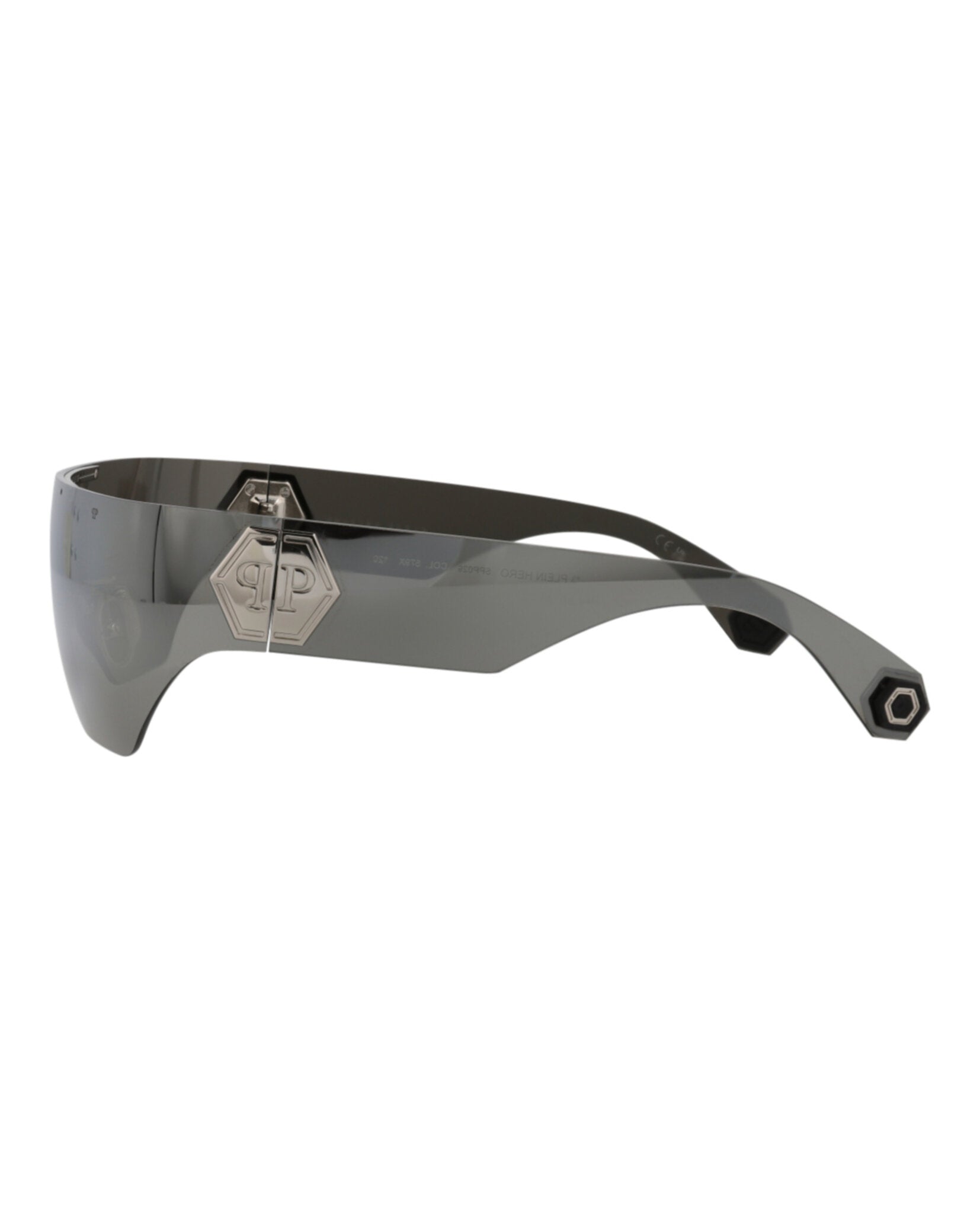 title:Philipp Plein Novelty Sunglasses Style #SPP029M-99579X;color:Palladium Palladium Silver