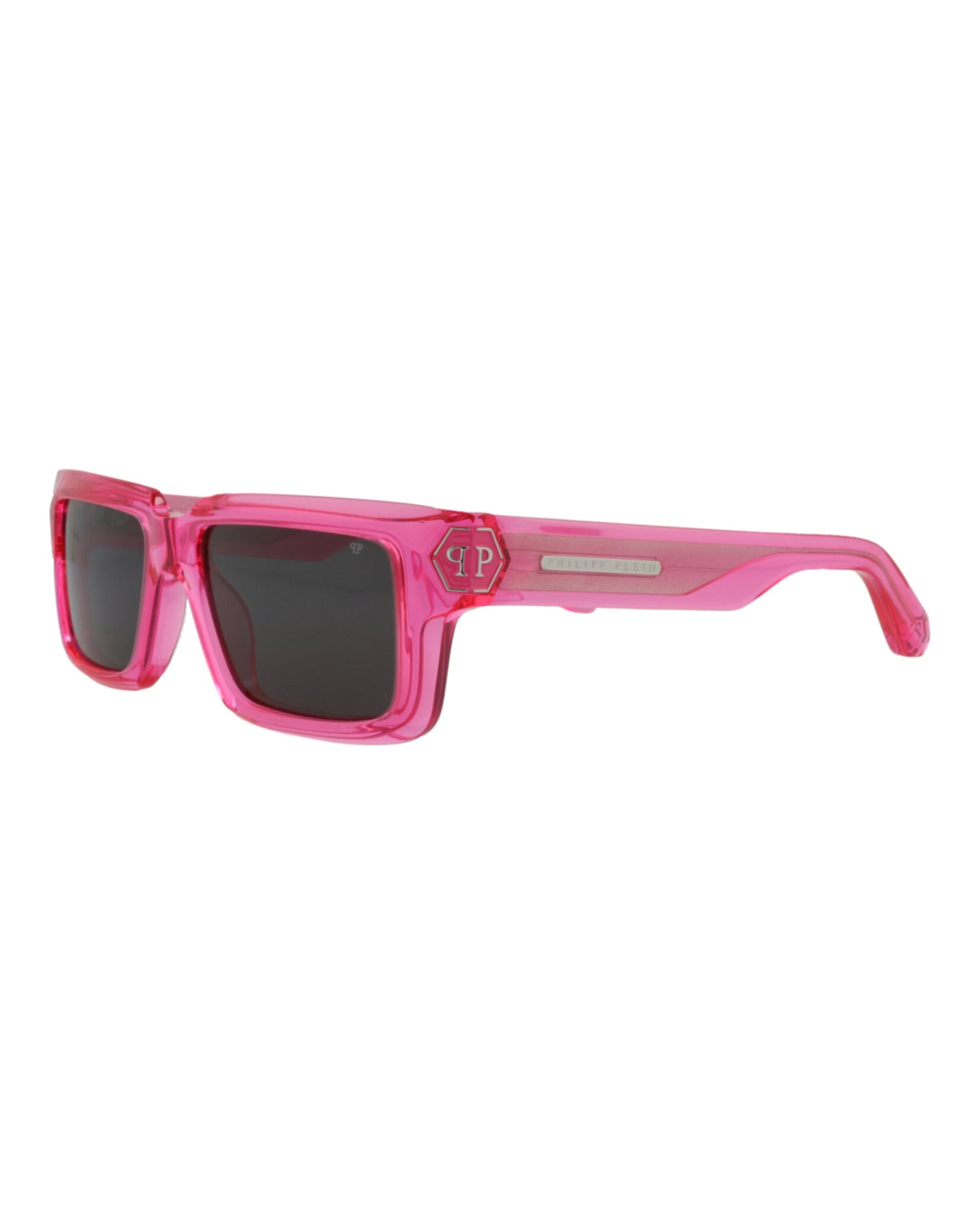 title:Philipp Plein Novelty Sunglasses Style #SPP044M-5303GB;color:Fuchsia Smoke