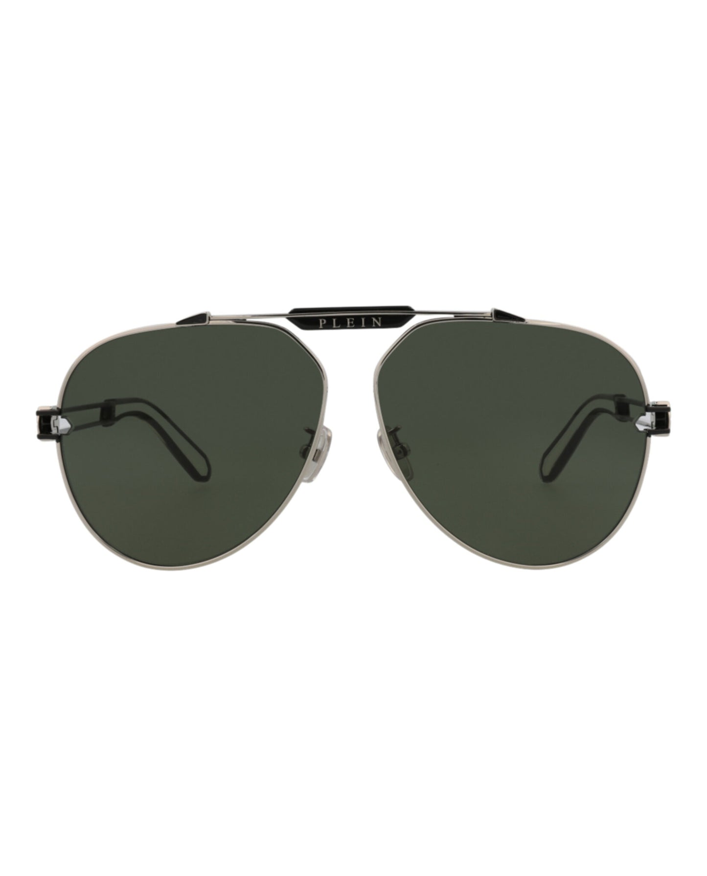 title:Philipp Plein Novelty Sunglasses Style #SPP048M-620583;color:Palladium Black Green