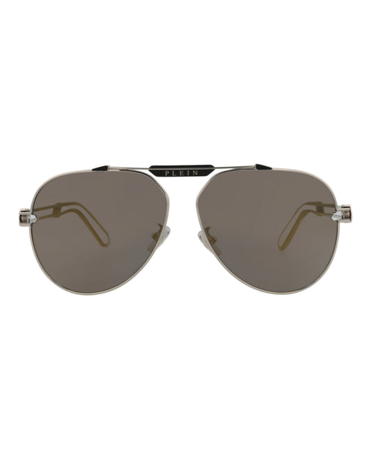 title:Philipp Plein Novelty Sunglasses Style #SPP048M-620K07;color:Palladium Palladium Silver