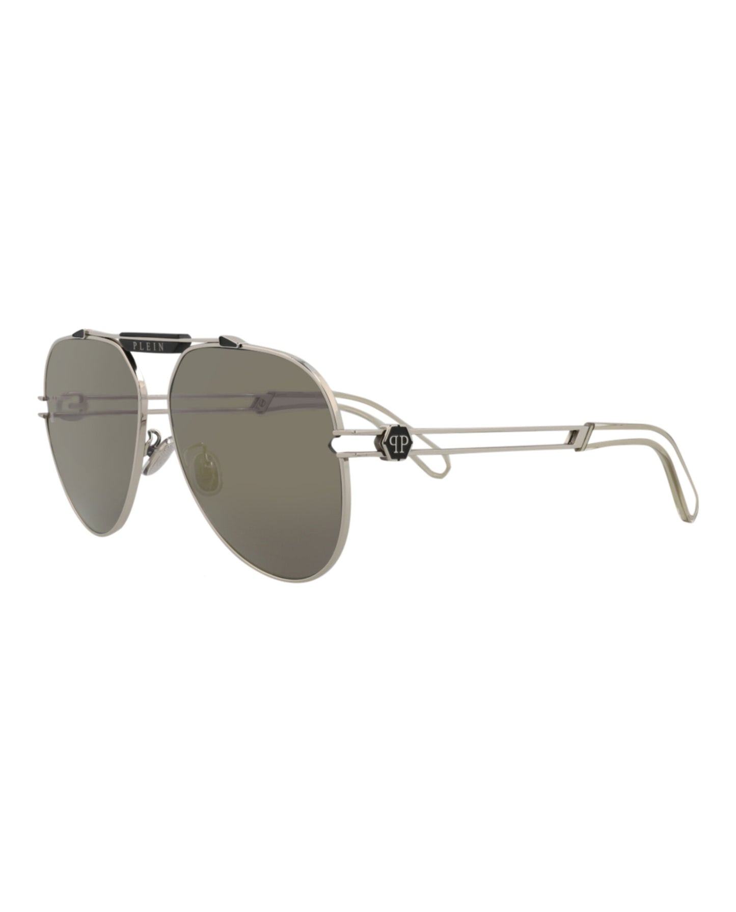 title:Philipp Plein Novelty Sunglasses Style #SPP048M-620K07;color:Palladium Palladium Silver