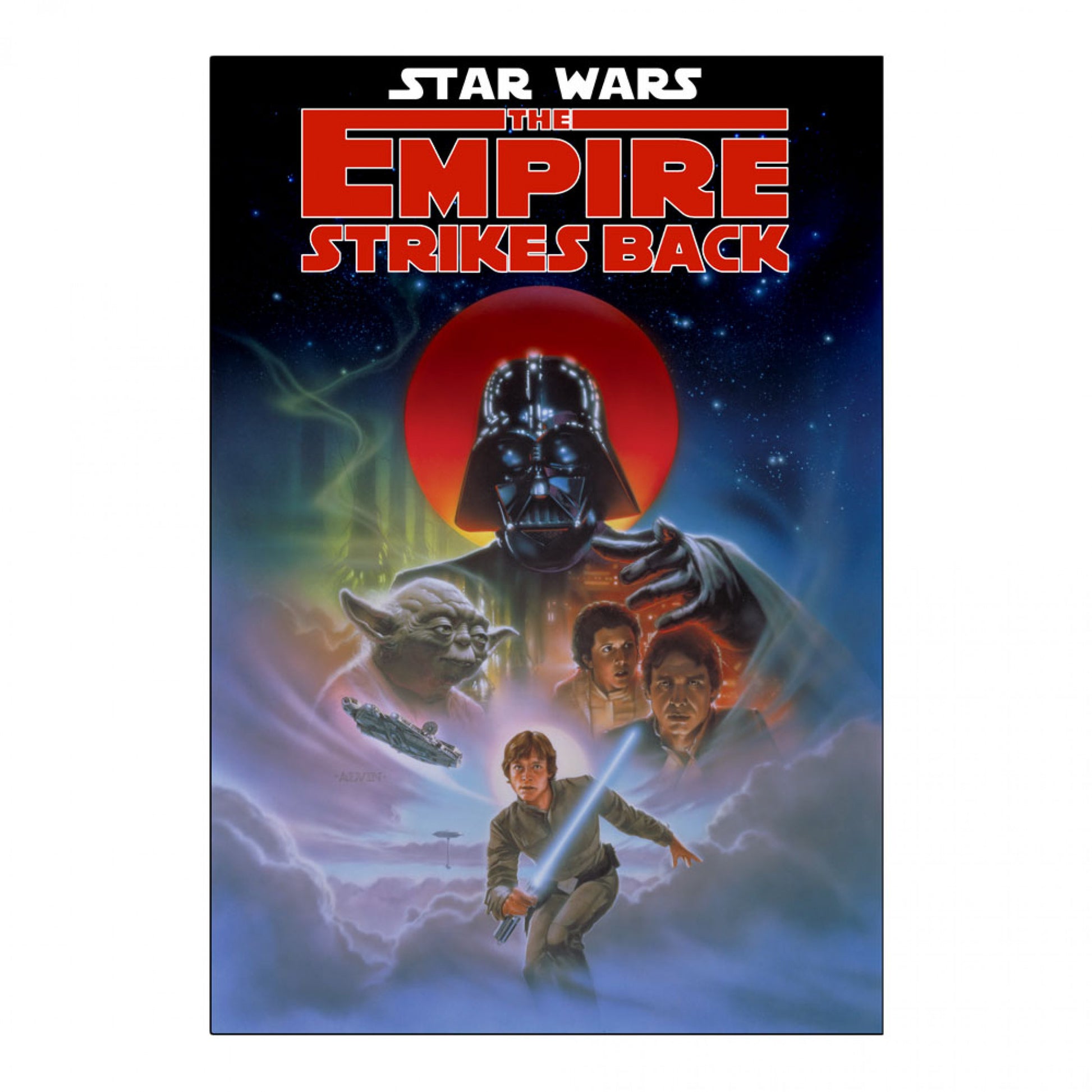 title:Star Wars Original Trilogy Empire Strikes Back Ep. V Poster T-Shirt;color:White