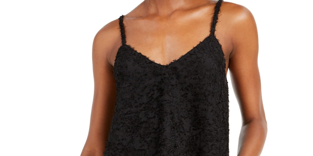 Leyden Women's Swing Fringe V Neck Cami Black Size X-Small