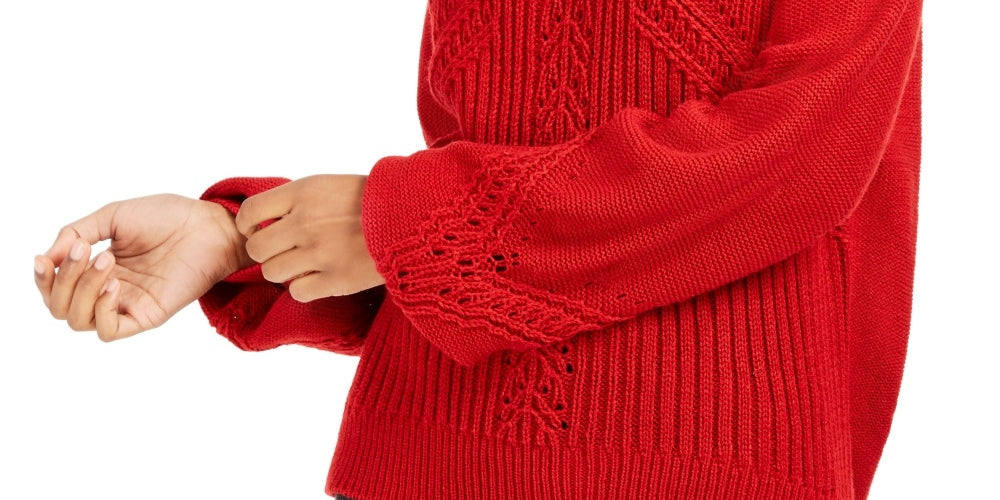 American Rag Junior's Balloon Sleeve Sweater Red