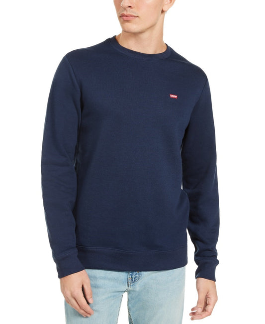 Levi's Men's Bailey Logo Crew Neck Sweatshirt Blue Size XX-Large