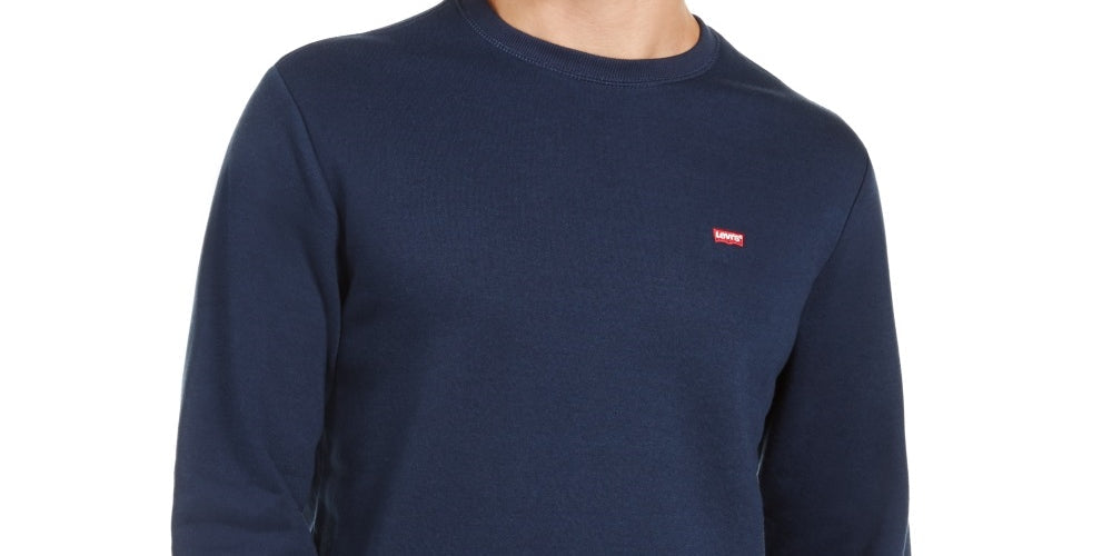 Levi's Men's Bailey Logo Crew Neck Sweatshirt Blue Size XX-Large