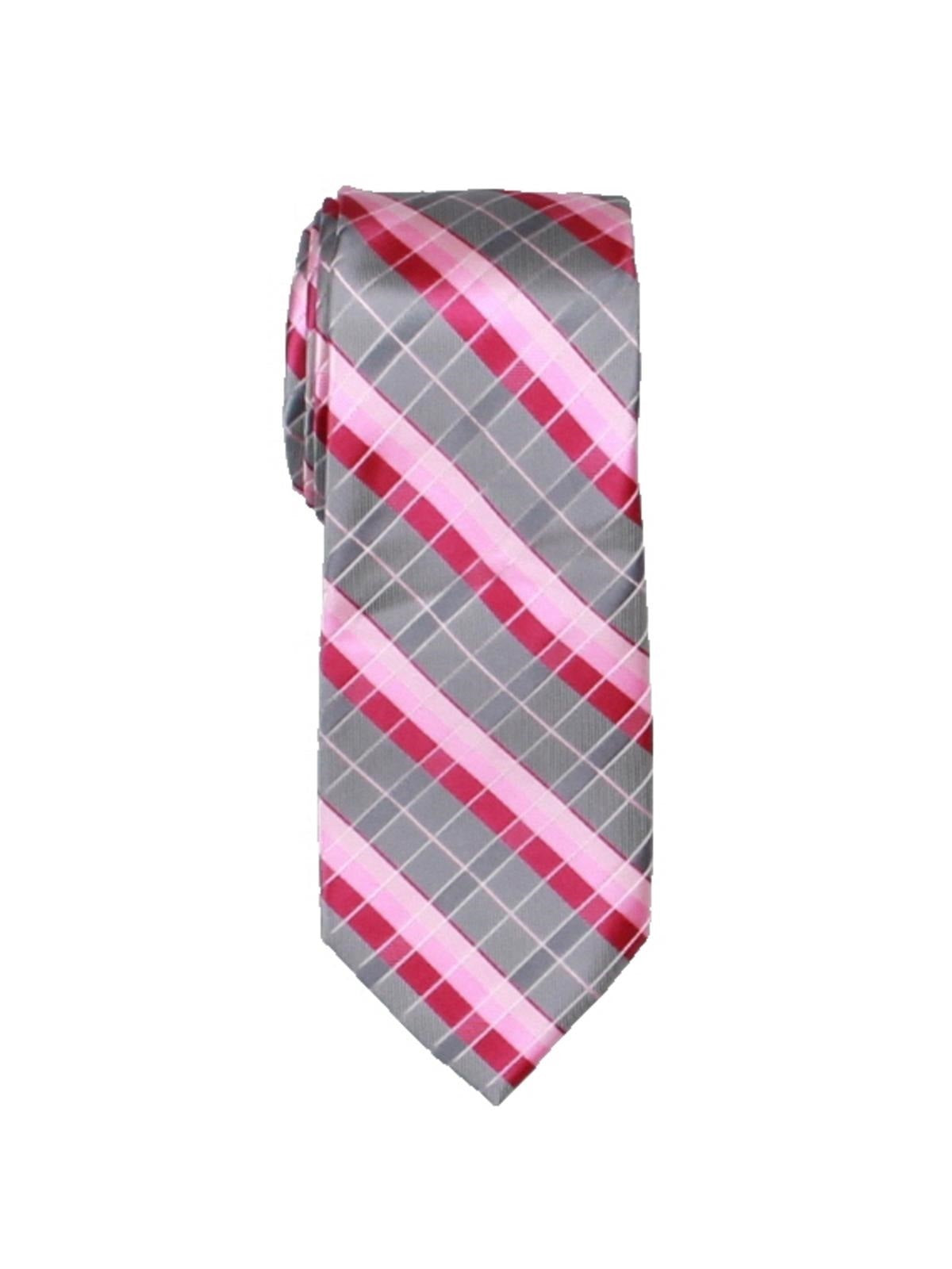 Van Heusen Men's Plaid Professional Neck Tie Pink Size Regular