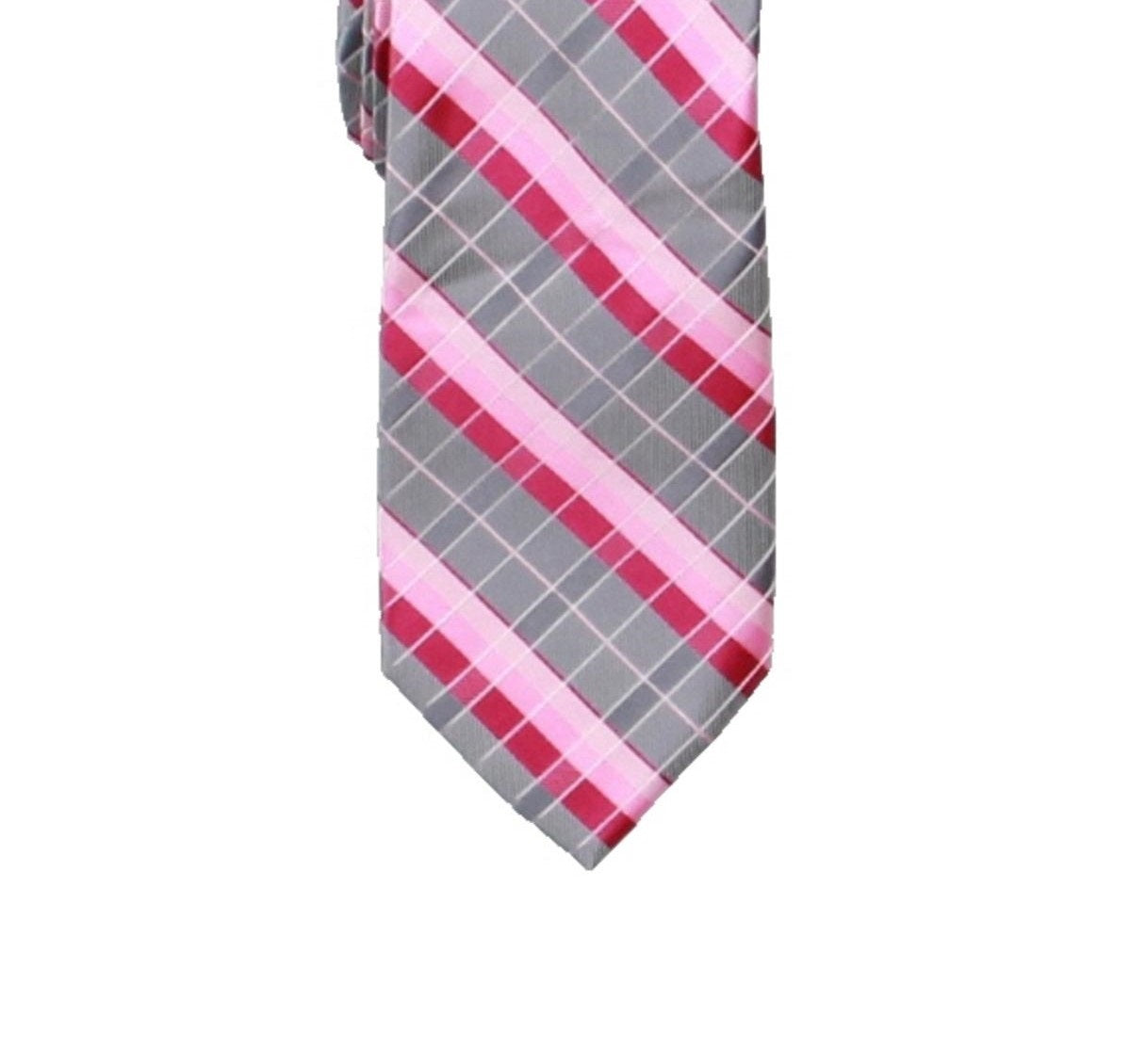 Van Heusen Men's Plaid Professional Neck Tie Pink Size Regular