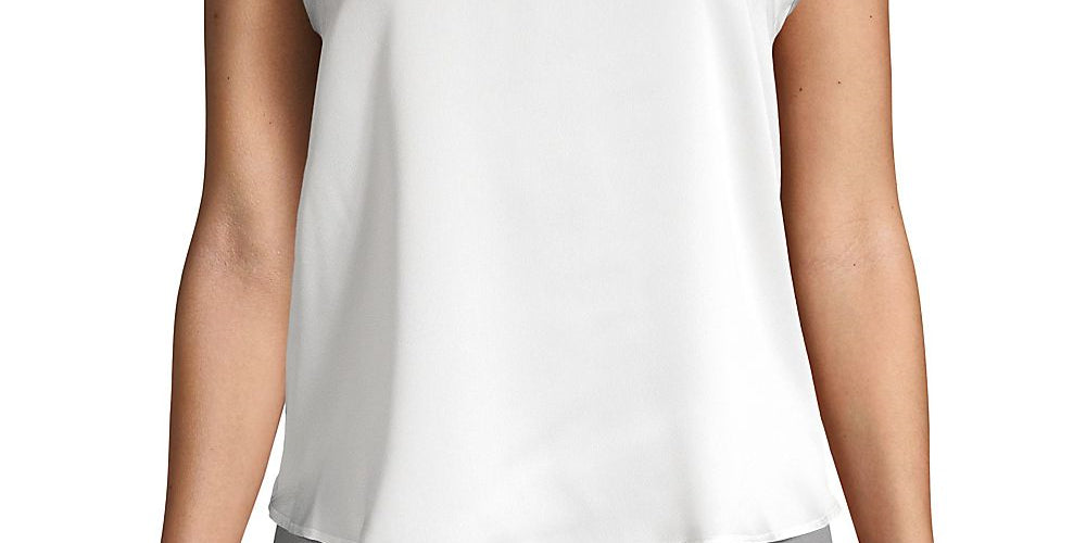 Calvin Klein Women's Cowl Neck Top White Size Medium
