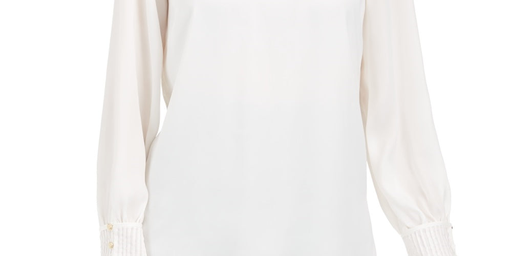 Calvin Klein Women's Woven Top White Size Medium