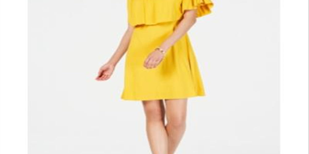 Thalia Sodi Women's Popover Dress Yellow Size S