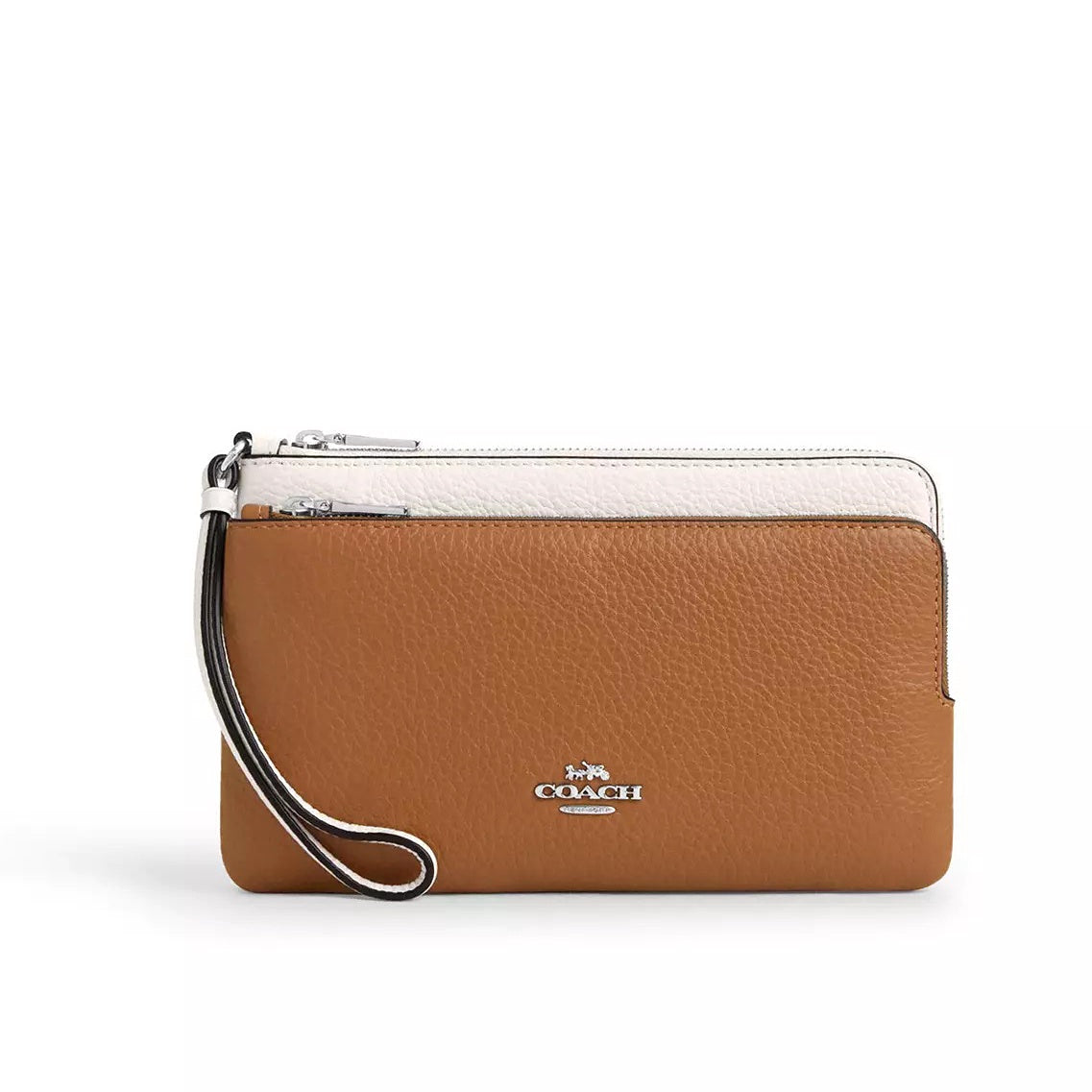 title:Coach Women's Double Zip Wallet In Colorblock;color:Light Saddle Multi