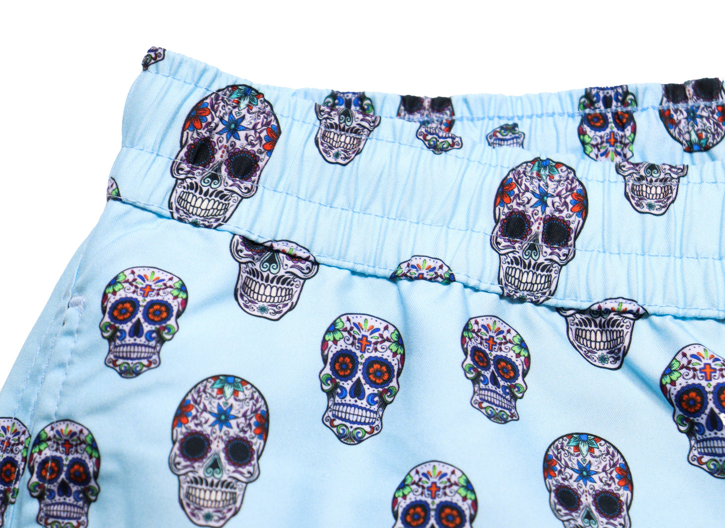 Sky Blue with Sugar Skulls