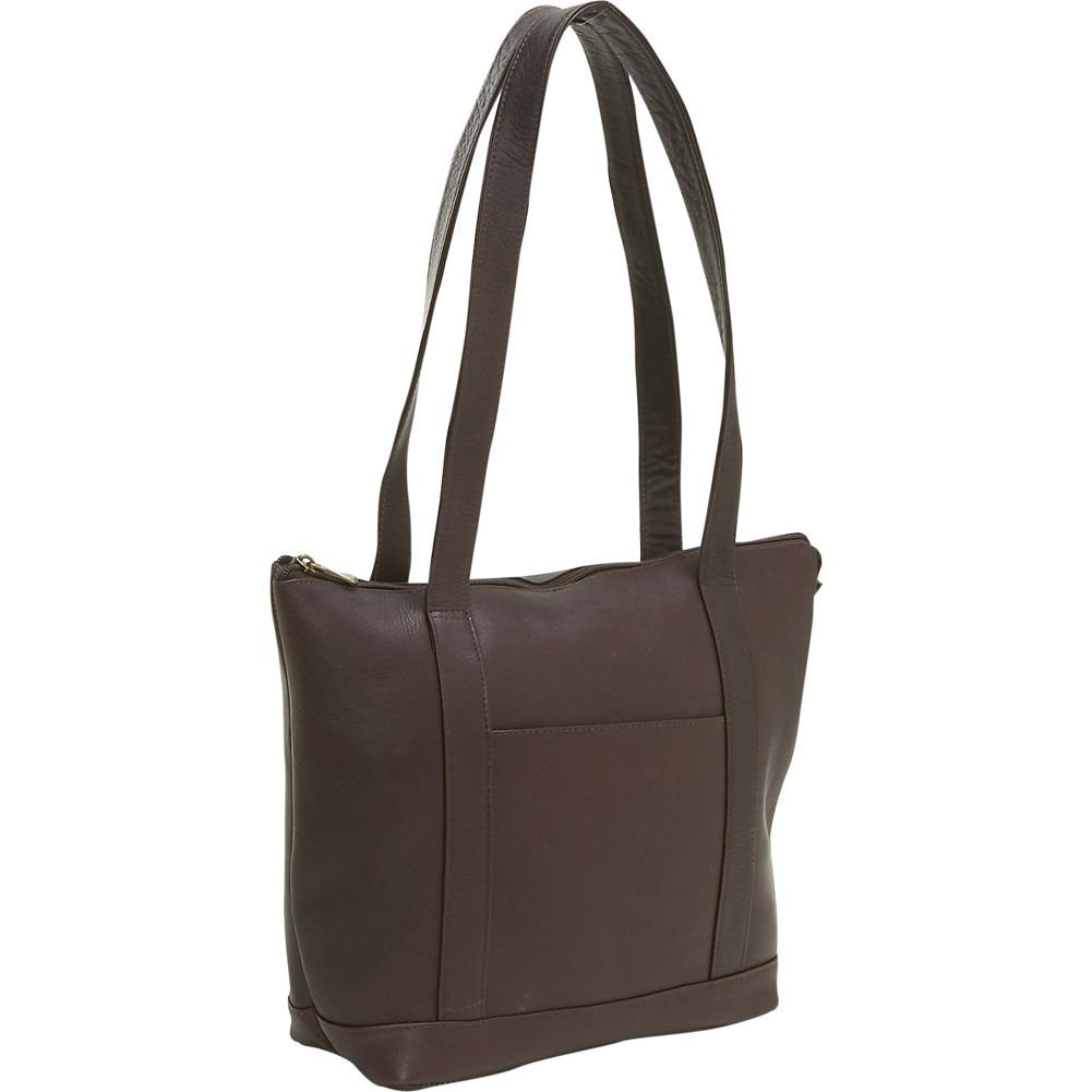 title:Leather Double Strap Small Pocket Tote;color:Cafe